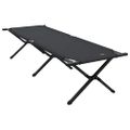 vidaXL Skladacia kempingová posteľ 2 ks Čierna 193 x 69 x 45 cm