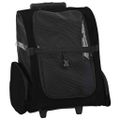 vidaXL Vozík pre domáce zvieratá 3 v 1 dizajn čierny 48x32x(57-106) cm oxfordská látka