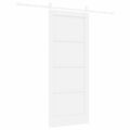 vidaXL Posuvné dvere 83 x 202 cm Borovicový masív Biela
