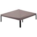 vidaXL Záhradný altánkový kryt 300 x 300 cm Sivohnedá Polyester a oceľ
