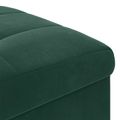 vidaXL Ottoman s Úložným Priestorom Tmavozelená 40 x 40 x 45 cm Zamat