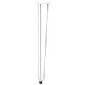 vidaXL vlásenkové nohy pre konzolové stolíky 4 ks, biele 72 cm, masívna oceľ