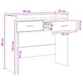 vidaXL Konzolový stôl Staré drevo 90 x 35 x 80 cm Kompozitné drevo