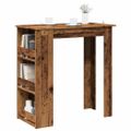 vidaXL Barový stôl s úložným stojanom Old Wood 102x50x103,5 cm