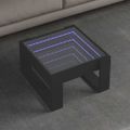 vidaXL Konferenčný stolík s nekonečnými LED čierny 50x53x30 cm