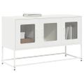 VidaXL TV skrinka Biela 100,5x39x60,5 cm Oceľ valcovaná za studena
