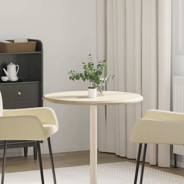 vidaXL Stolová doska krémová Ø70x2,5 cm mramor