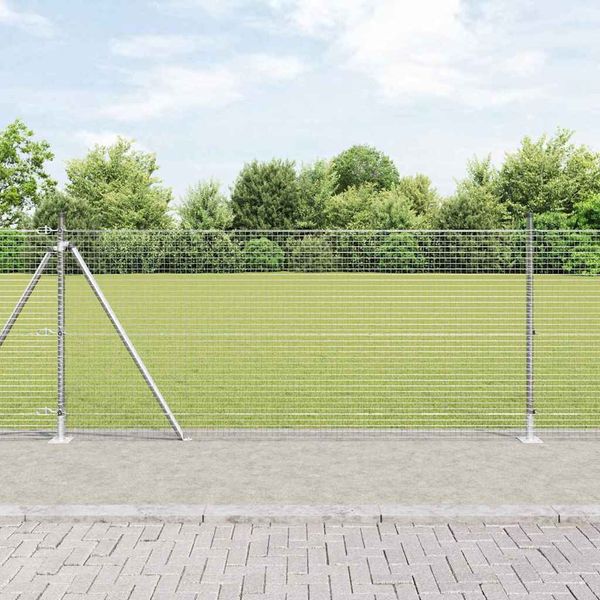 vidaXL Vonkajší zváraný drôtový plot s betónovým základom 25 x 0,8 m