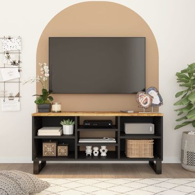 vidaXL TV skrinka 100x33x46 cm masívny mangovník a spracované drevo