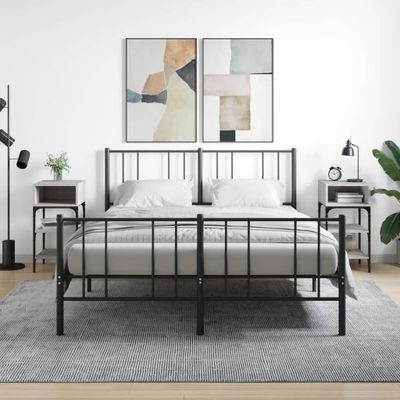 vidaXL Nočné stolíky 2 ks sivé sonoma 35x34,5x70 cm kompozitné drevo