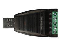 USB adaptér - USB (M) do terminálu s 5 pinmi - 2500 V - čierna