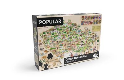 Puzzle - Mapa Českej republiky 160 ks