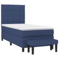 vidaXL Boxspring posteľ s matracom modrá 100x200 cm látka
