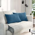 vidaXL Vankúše na pohovku 2 pcs Modrá 60 x 40 cm Kordúrová tkanina