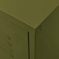 vidaXL TV skrinka olivovo-zelená 105x35x50 cm oceľ