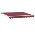 vidaXL Rám markízy Vínovo červená 300 x 200 cm Polyester s PU povrchom