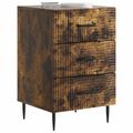 vidaXL Nočný stolík Dymový dub 43 x 41 x 66,5 cm Kompozitné drevo