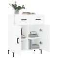 vidaXL Komoda biela 69,5x34x90 cm kompozitné drevo