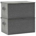 vidaXL Úložné boxy 2 ks látkové 50x30x25 cm antracitové