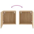 vidaXL TV nástenné skrinky 2 ks dub sonoma 40,5x30x40 cm kompoz. drevo