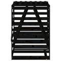 vidaXL Úložný box pre odpadkový kôš čierny 84x90x128,5 cm borovica