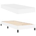 vidaXL Rám postele s matracmi Čistá biela 100 x 200 cm látka