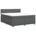 vidaXL Posteľ boxspring s matracom Tmavosivá 140 x 200 cm Látka
