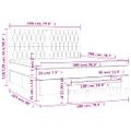 vidaXL Posteľný rám boxsping s matracom tmavozelený 180x200 cm zamat