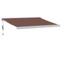 vidaXL Automaticky zaťahovacia markíza hnedá 350x250 cm
