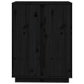 vidaXL Komoda čierna 60x35x80 cm borovicový masív