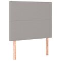 vidaXL Posteľný rám boxsping s matracom bledosivý 90x200 cm látka