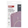 Power bank EMOS WI 1046, 10 000 mAh, 20 W+Wireless, lososová