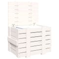 vidaXL Úložný box biely 58x40,5x42 cm masívna borovica