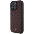 Puzdro Mercedes pre iPhone 16 Pro Max 6,9" MEHCP16X23RWRSR Hardcase MB Waves Koža červená