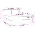 vidaXL Posteľný rám boxsping s matracom tmavozelený 140x190 cm zamat