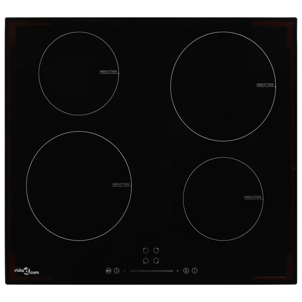 vidaXL Indukčná varná doska 4 platničky dotykové ovládanie sklo 7000 W