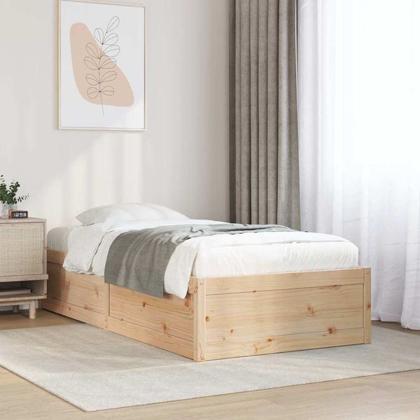 vidaXL Posteľ bez matraca 90x190 cm masívna borovica