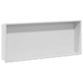 vidaXL Sprchový výklenok Biela 75 x 30 x 9,5 cm Nehrdzavejúca oceľ