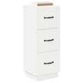 vidaXL Zásuvkový kabinet Biela 33 x 34,5 x 87 cm Kompozitné drevo