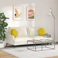 vidaXL Vankúše na sedenie 2 pcs Žltá Ø 40 x 13 cm Zamat