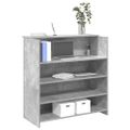 vidaXL Recepčný stôl betónovo sivý 100x50x103,5 cm kompozitné drevo