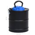 vidaXL Vysávač na popol s HEPA filtrom 1200 W 20 l oceľ