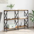 vidaXL Konzolový stôl Staré drevo 100 x 28 x 80,5 cm Kompozitné drevo