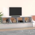vidaXL Nástenné skrinky 2 ks sivé sonoma 100x36,5x35 cm sprac. drevo
