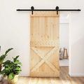 vidaXL Posuvné dvere Prírodná a čierna 95 x 210 cm