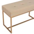 vidaXL Lavička 80 cm béžová zamatová