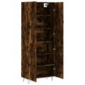 vidaXL Vysoká skrinka dymový dub 69,5x34x180 cm spracované drevo