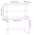 vidaXL Kuchynský pracovný stôl s policou 110x30x150 cm nehrdzav. oceľ