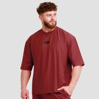 Tričko Oversized Unstoppable Red - GymBeam, veľkosť M, veľkosť oblečenia M