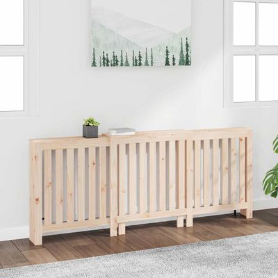 vidaXL Kryt na radiátor 210x21x85 cm masívna borovica